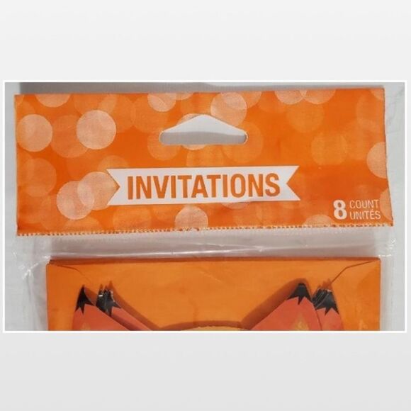 New Invitations Cards Universal All Occasions Fox Woodland Animals Orange - Picture 2 of 11